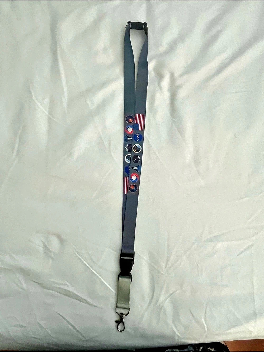 NASA Blue & Gray Printed Lanyard